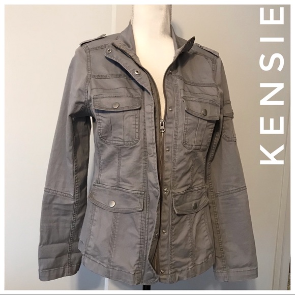 kensie fitted utility jacket